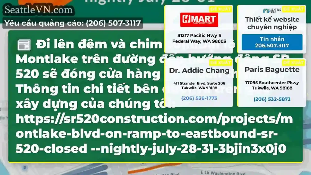 Đi lên đêm và chim sớm!Đại lộ Montlake trên đường