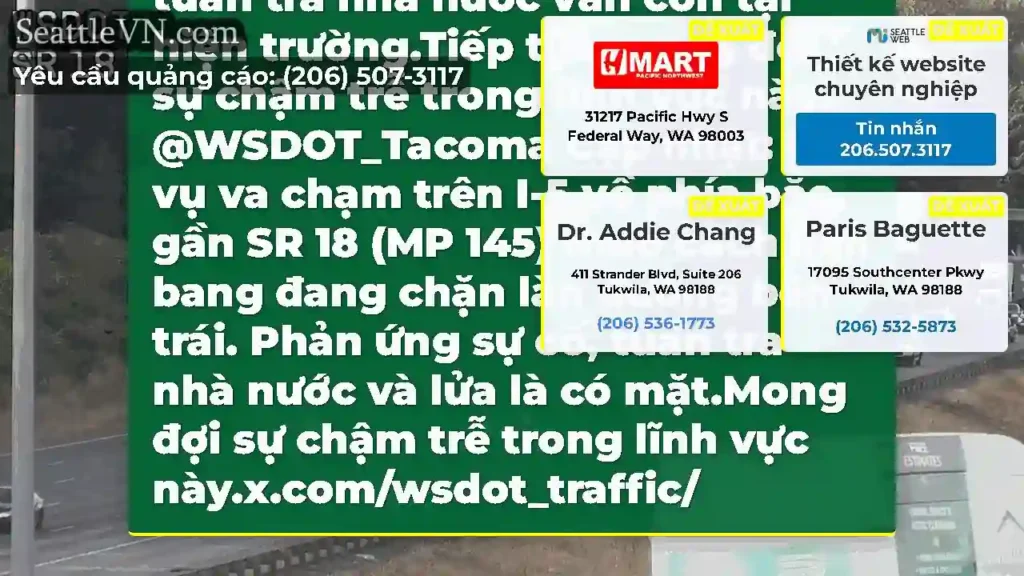 CẬP NHẬT #2: Vụ va chạm này đang chặn làn đường