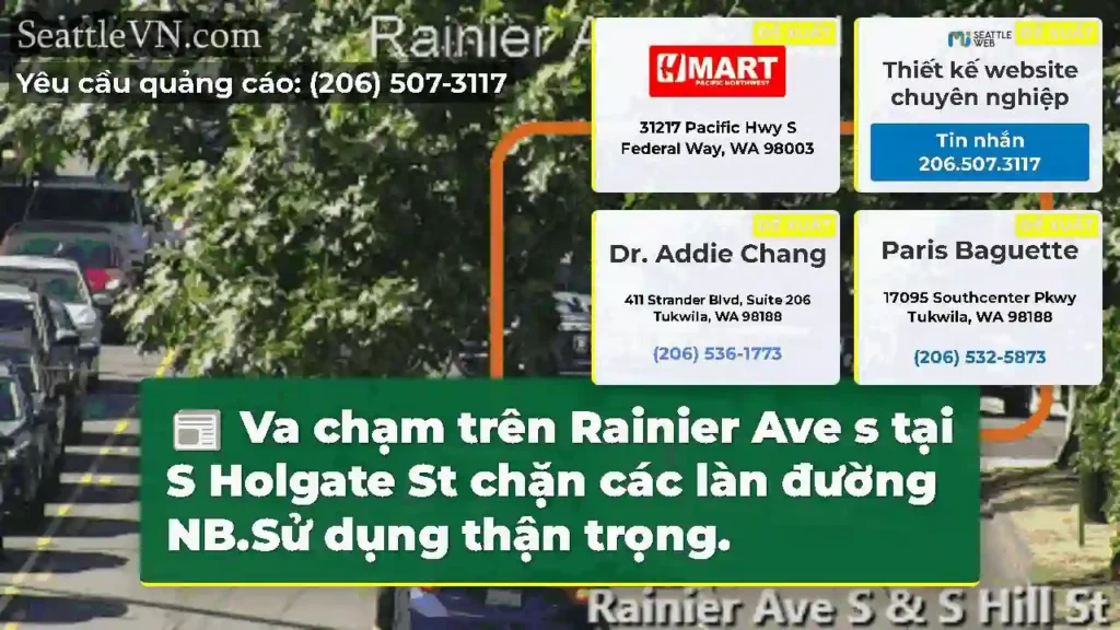 Va chạm trên Rainier Ave s tại S Holgate St chặn