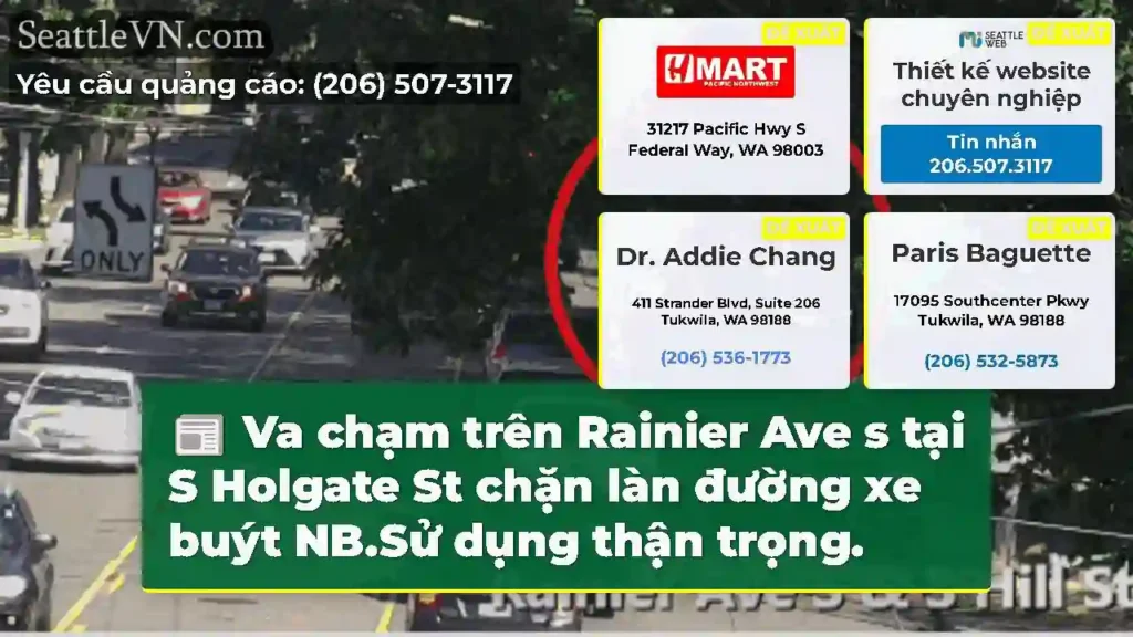 Va chạm trên Rainier Ave s tại S Holgate St chặn