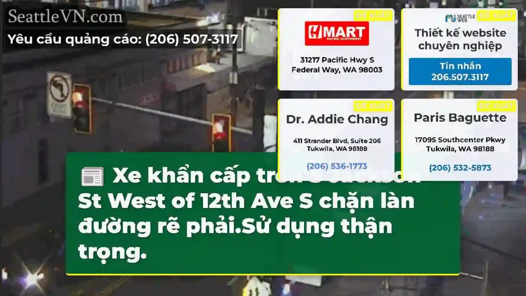 Xe khẩn cấp trên S Jackson St West of 12th Ave S