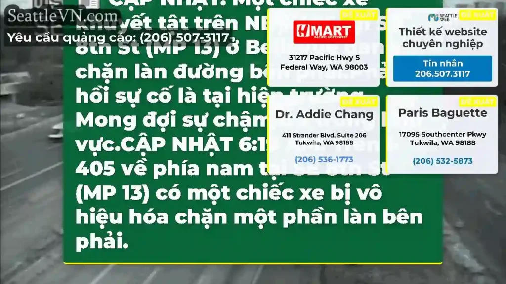 CẬP NHẬT: Một chiếc xe khuyết tật trên NB I-405