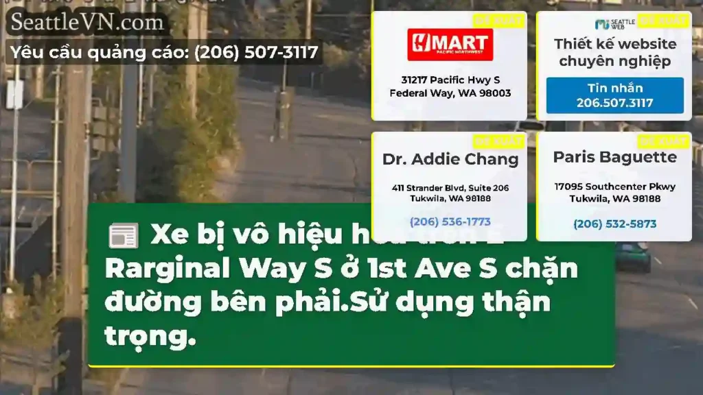 Xe bị vô hiệu hóa trên E Rarginal Way S ở 1st Ave