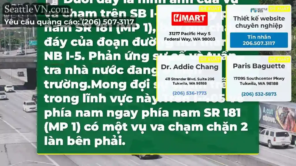 Dưới đây là hình ảnh của vụ va chạm trên SB I-405