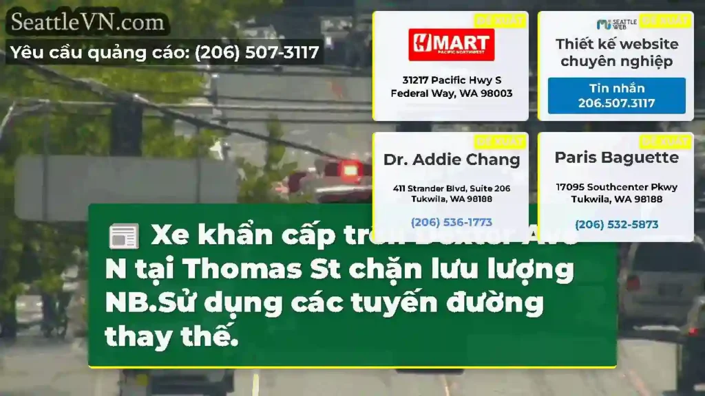 Xe khẩn cấp trên Dexter Ave N tại Thomas St chặn