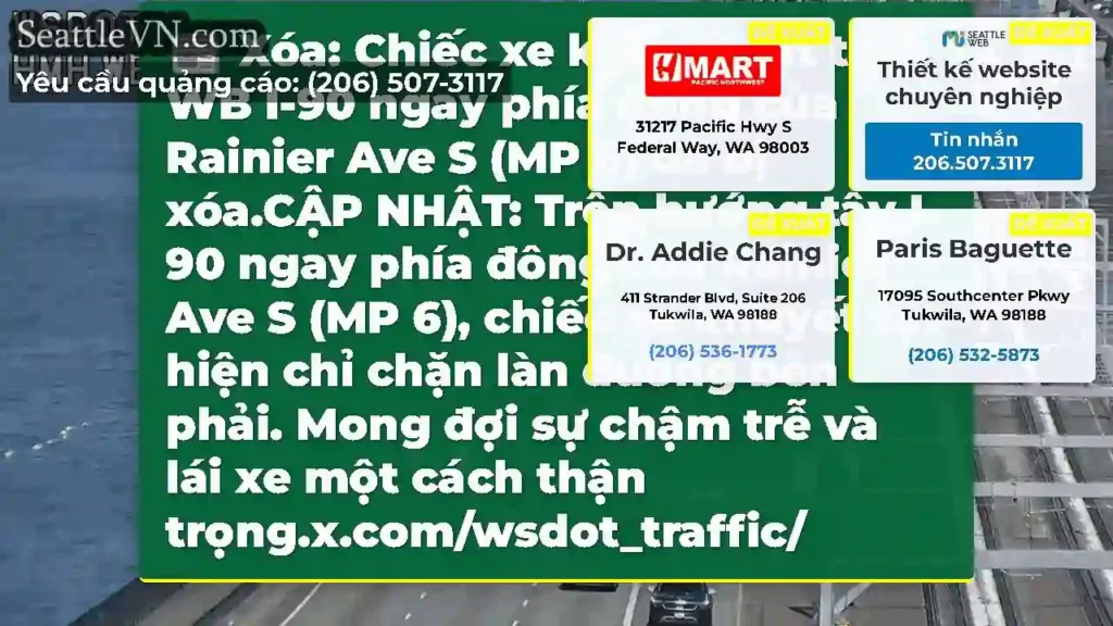Xóa: Chiếc xe khuyết tật trên WB I-90 ngay phía