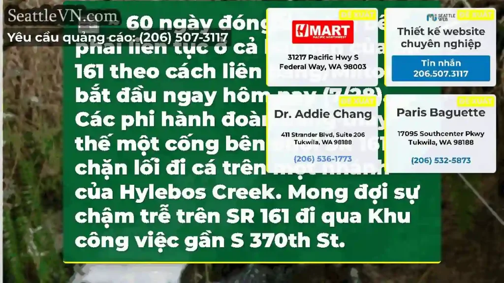 ~ 60 ngày đóng cửa làn bên phải liên tục ở cả hai