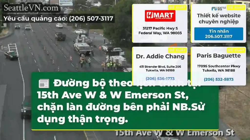 Đường bộ theo lịch trình tại 15th Ave W & W