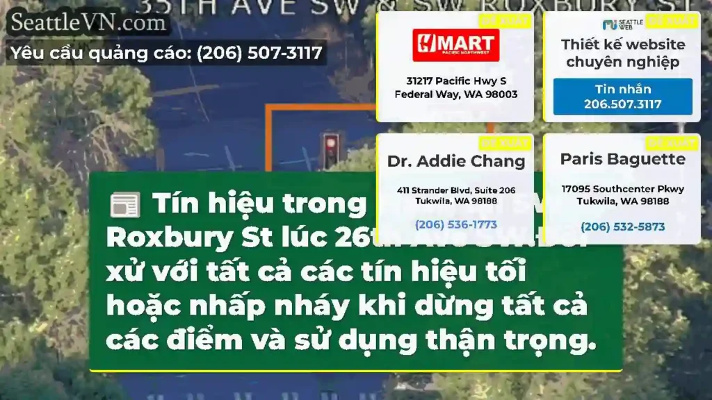 Tín hiệu trong Flash tại SW Roxbury St lúc 26th