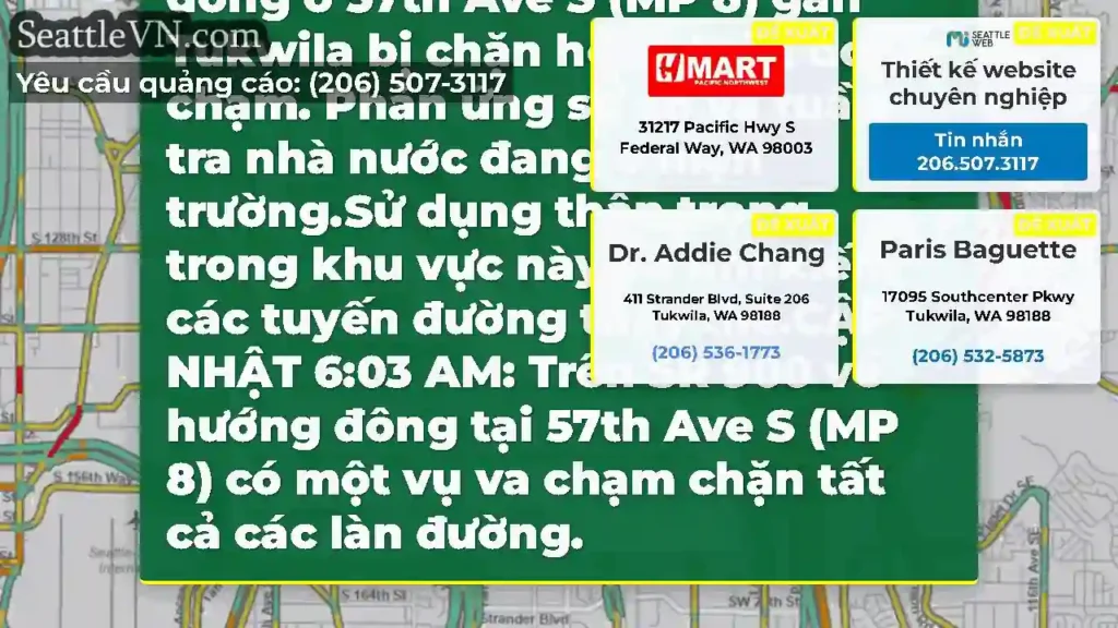 Cập nhật: SR 900 về hướng đông ở 57th Ave S (MP