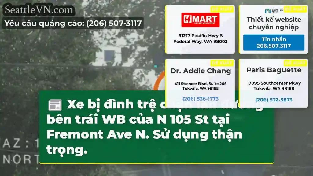 Xe bị đình trệ chặn làn đường bên trái WB của N