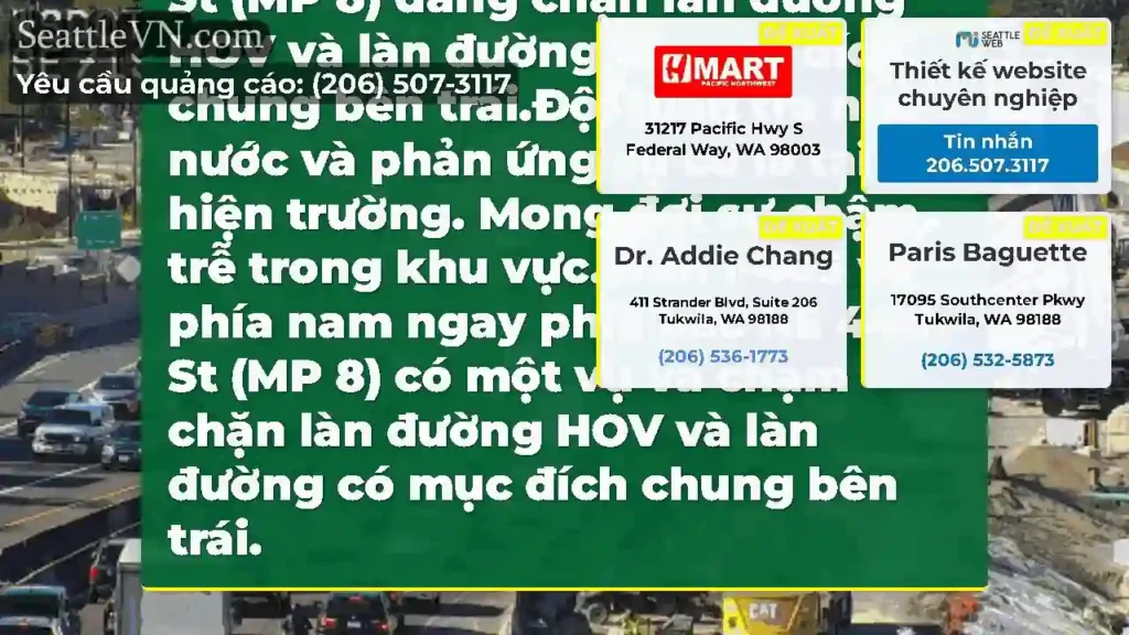CẬP NHẬT: Vụ va chạm trên SB I-405 ngay phía bắc