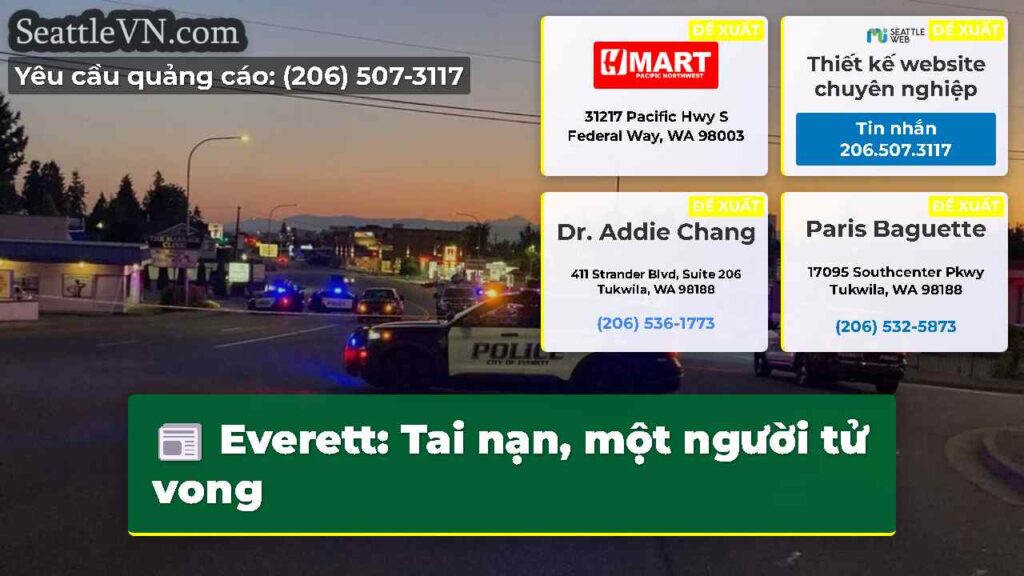 Everett: Tai nạn, một người tử vong