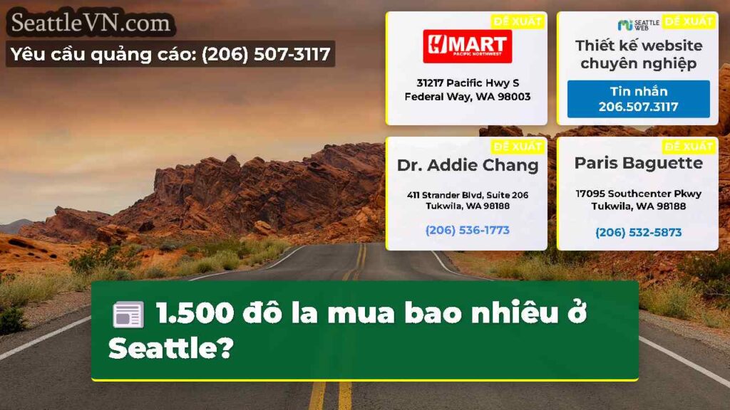 1.500 đô la mua bao nhiêu ở Seattle?