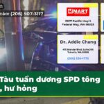Tàu tuần dương SPD tông cột hư hỏng