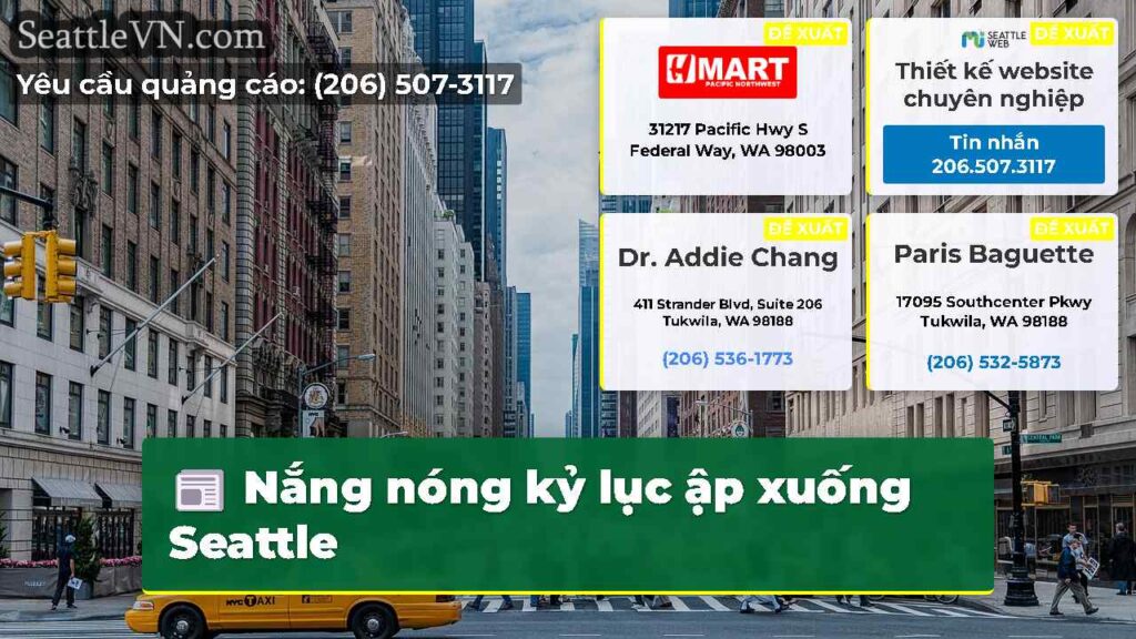 Nắng nóng kỷ lục ập xuống Seattle