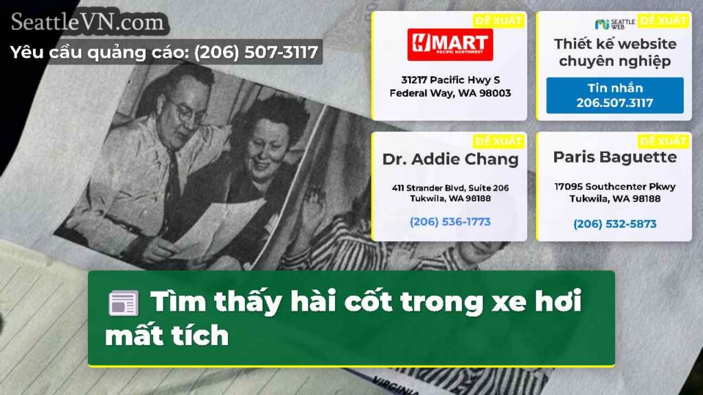 Tìm thấy hài cốt trong xe hơi mất tích