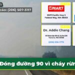 Đóng đường 90 vì cháy rừng