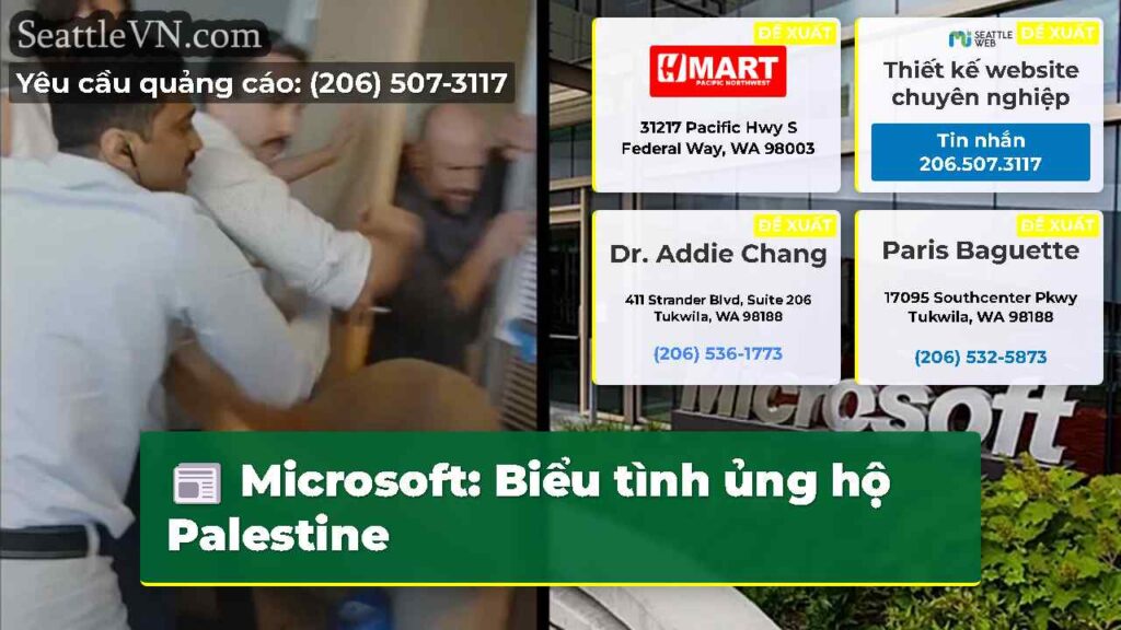 Microsoft: Biểu tình ủng hộ Palestine