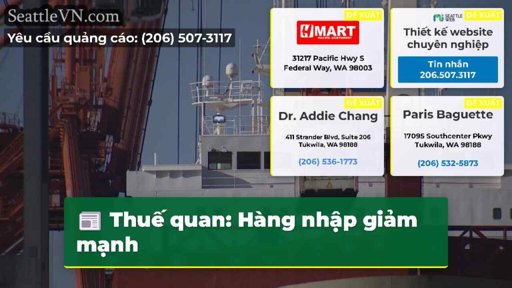 Thuế quan: Hàng nhập giảm mạnh