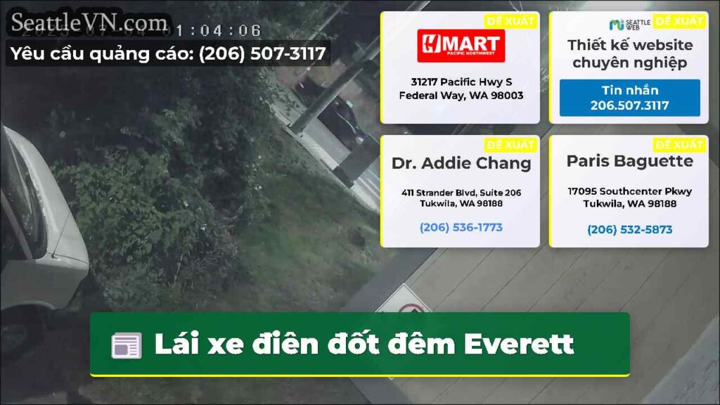 Lái xe điên đốt đêm Everett