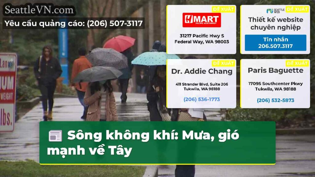 Sông không khí: Mưa, gió mạnh về Tây