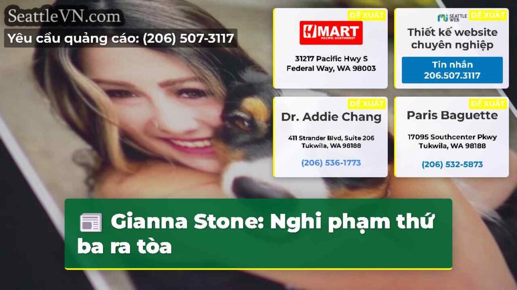 Gianna Stone: Nghi phạm thứ ba ra tòa