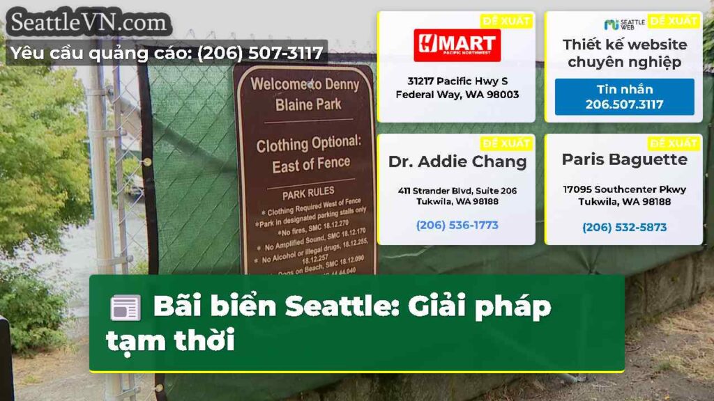 Bãi biển Seattle: Giải pháp tạm thời