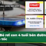 Bỏ rơi con 4 tuổi bên đường cao tốc