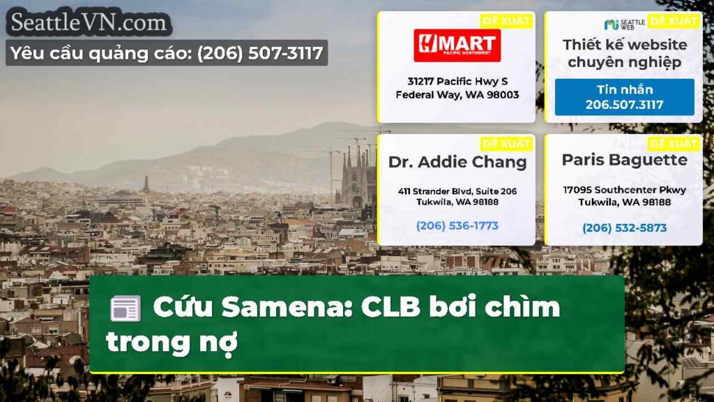 Cứu Samena: CLB bơi chìm trong nợ