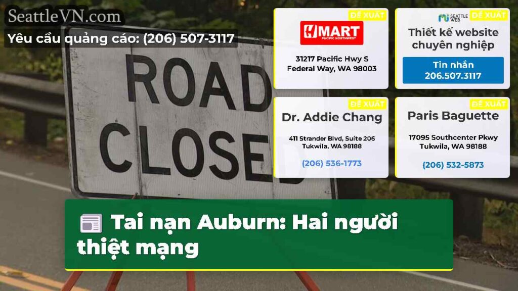 Tai nạn Auburn: Hai người thiệt mạng