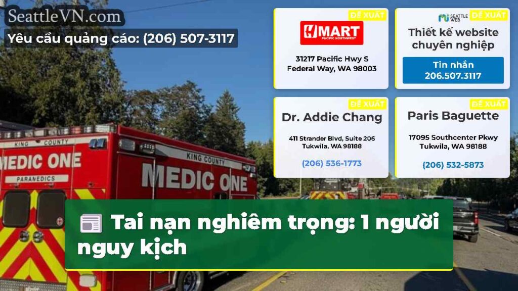 Tai nạn nghiêm trọng: 1 người nguy kịch