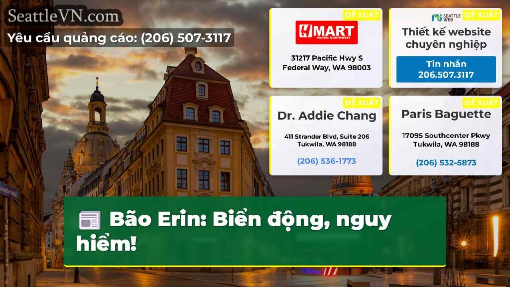 Bão Erin: Biển động, nguy hiểm!