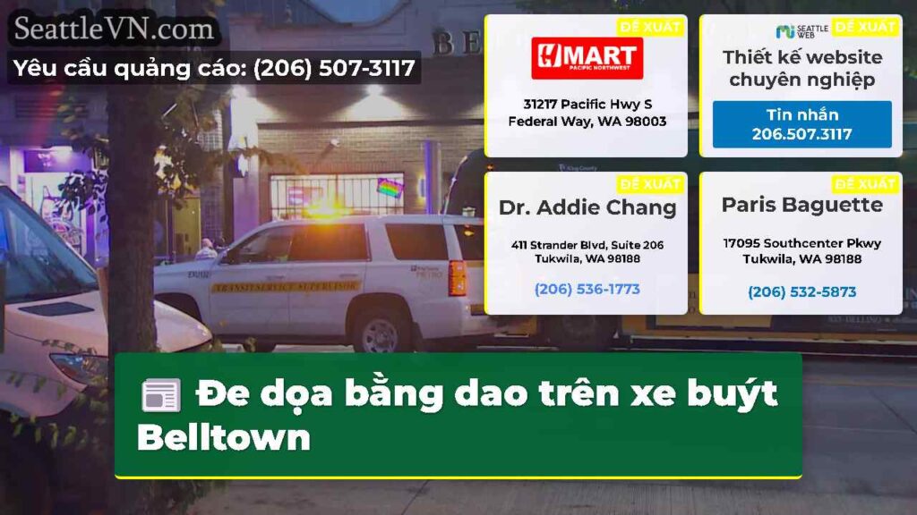 Đe dọa bằng dao trên xe buýt Belltown
