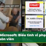 Microsoft Biểu tình vi phạm khuôn viên