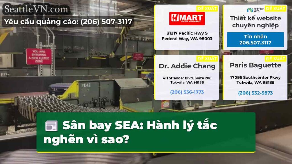 Sân bay SEA: Hành lý tắc nghẽn vì sao?