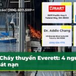 Cháy thuyền Everett 4 người thoát nạn