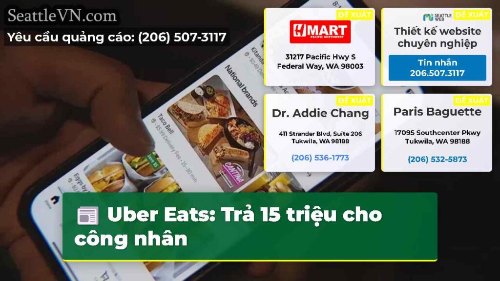 Uber Eats: Trả 15 triệu cho công nhân