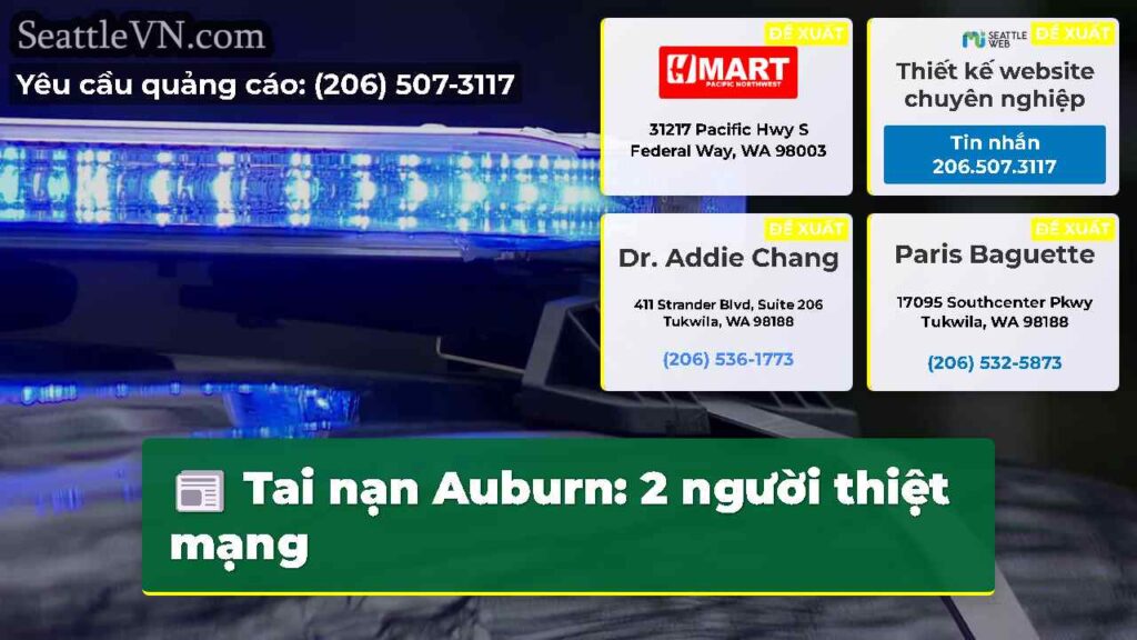 Tai nạn Auburn: 2 người thiệt mạng