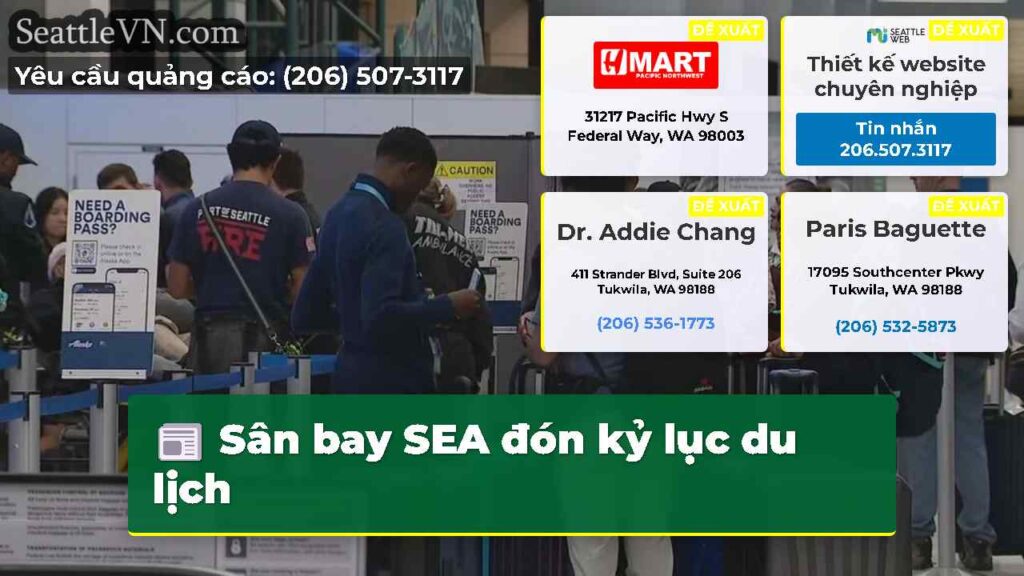 Sân bay SEA đón kỷ lục du lịch