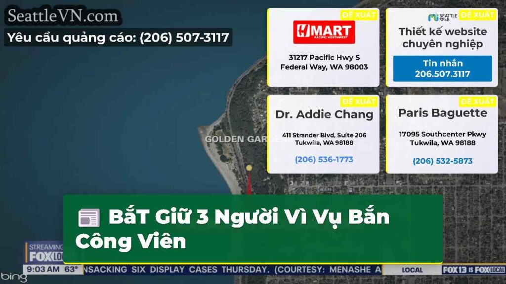 BắT Giữ 3 Người Vì Vụ Bắn Công Viên