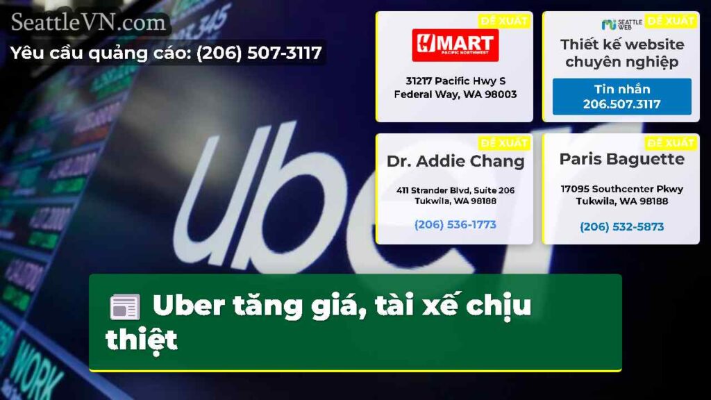 Uber tăng giá, tài xế chịu thiệt
