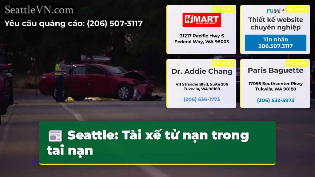 Seattle: Tài xế tử nạn trong tai nạn