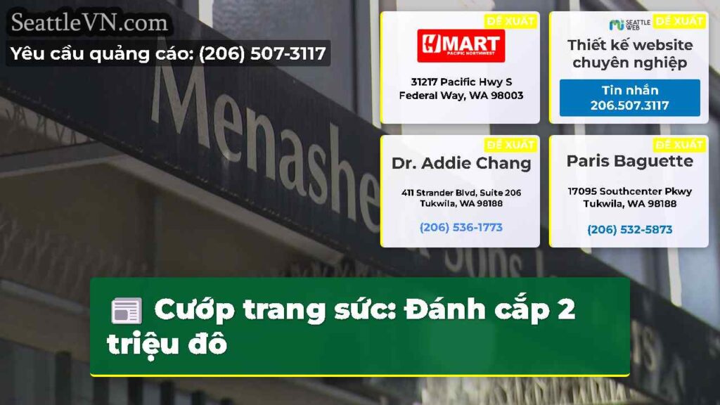 Cướp trang sức: Đánh cắp 2 triệu đô