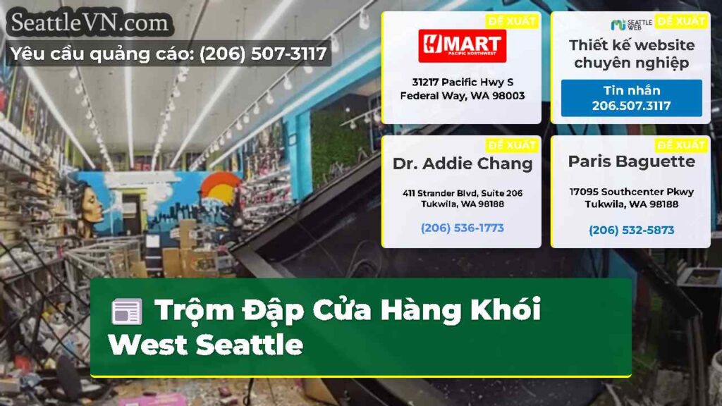 Trộm Đập Cửa Hàng Khói West Seattle