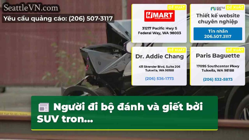 Người đi bộ đánh và giết bởi SUV tron...