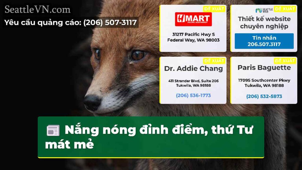 Nắng nóng đỉnh điểm, thứ Tư mát mẻ