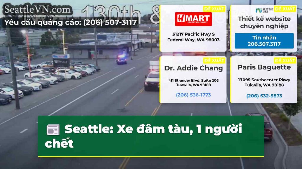 Seattle: Xe đâm tàu, 1 người chết