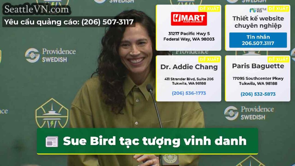 Sue Bird tạc tượng vinh danh