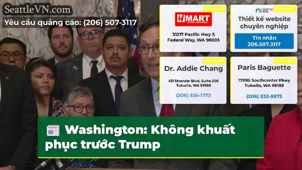 Washington: Không khuất phục trước Trump